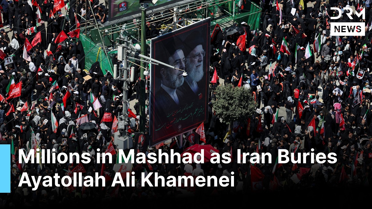 Iran Funeral: Huge Crowds Gather in Mashhad Ahead of Khamenei's Burial at Holy Shrine | AK1G