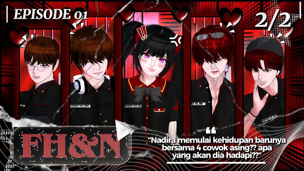 FOUR HEART & NADIRA #01 || PART 2/2 || DRAMA SAKURA SCHOOL SIMULATOR #sakuraschoolsimulator #sakura 