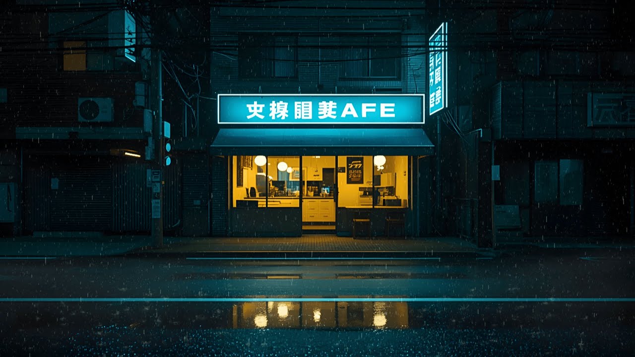 Rainy Lantern Streets of Japan – Calm Lofi Music for Sleep