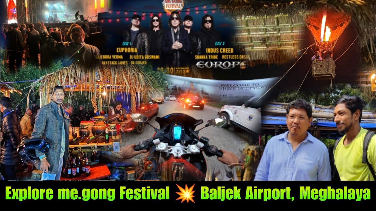 Megong Festival Baljek Airport Meghalaya 2024 🔥 || Rice Beer, ethnic food, music concerts at jenjal