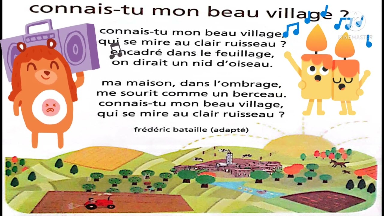 poésie : connais_tu mon beau village ? المستوى الثاني ابتدائي
