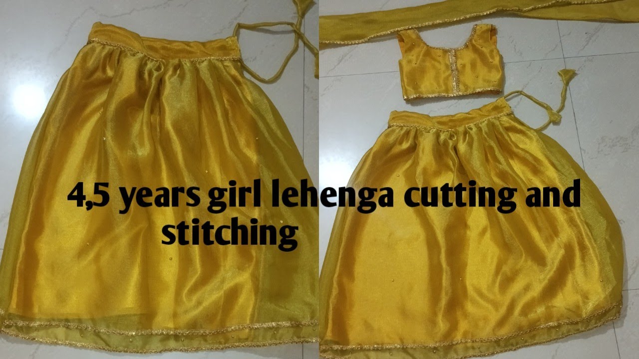 Lehenga for baby girl | cutting and stitching #lehenga​ #babygirl​ #viral​ #trending​ #diy​ 