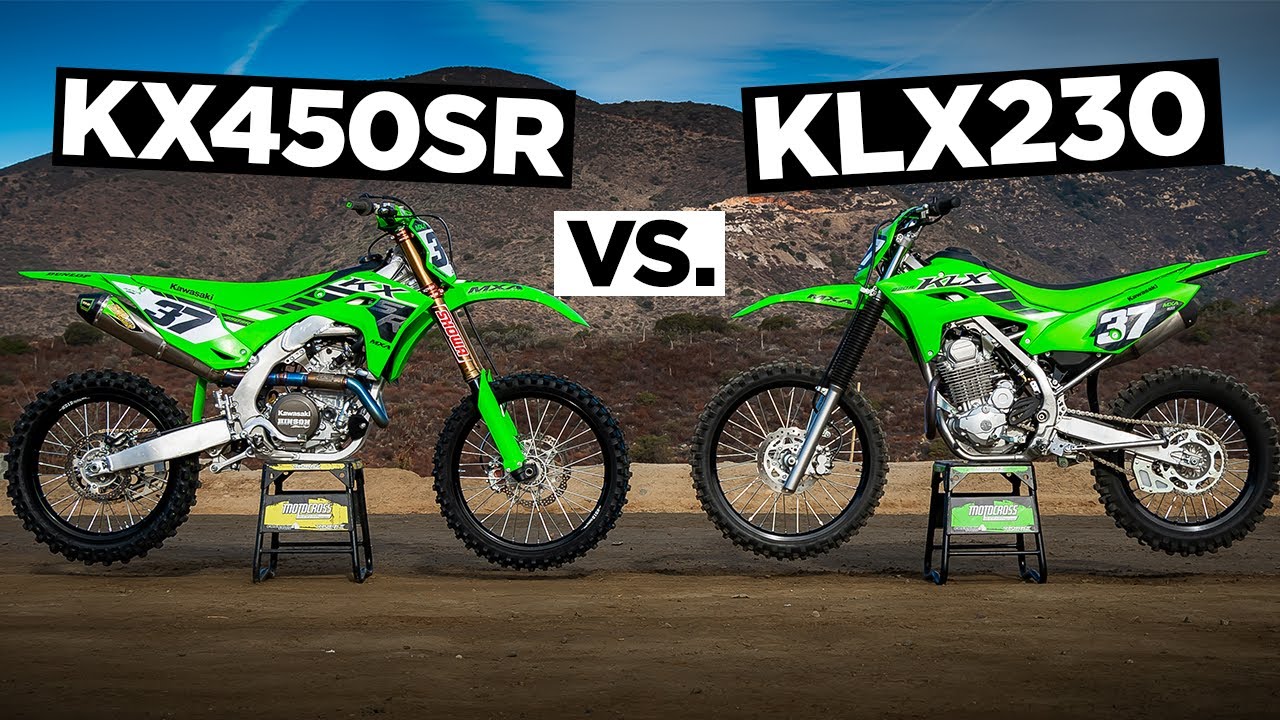 Гоночный велосипед KX450SR против трейлового велосипеда KLX230: битва за время круга
