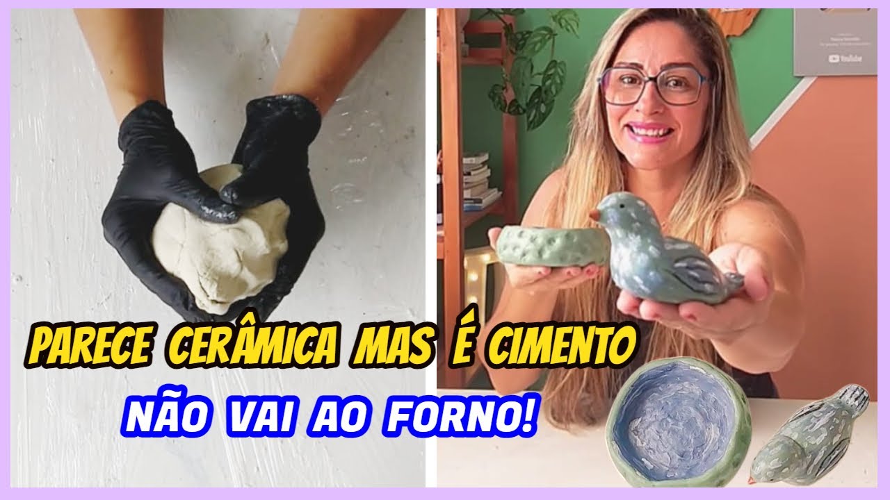 MASSA FLEXÍVEL DE CIMENTO BRANCO/ Pode modelar várias peças lindas
