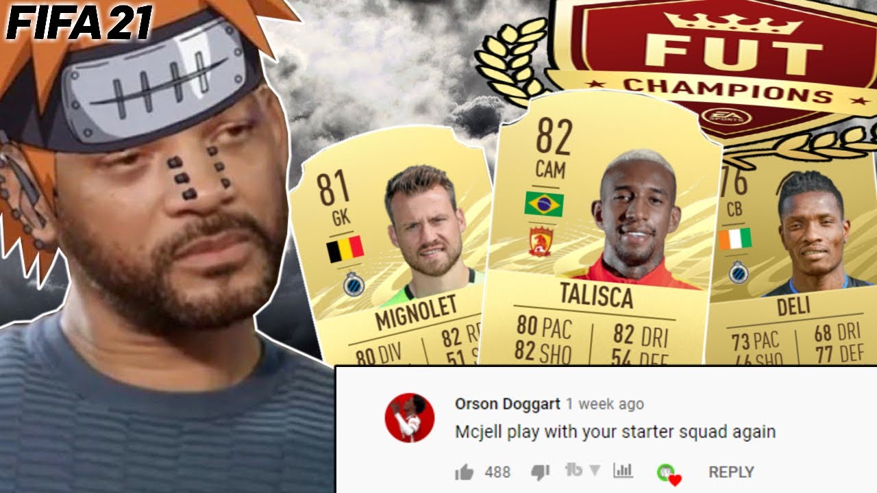 playing FUT CHAMPS with my STARTER TEAM in FIFA 21...