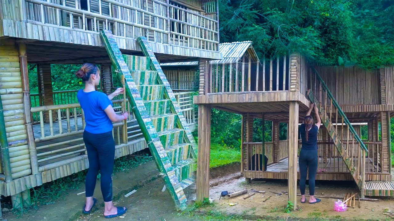 Last Stage of the Build – Creating Bamboo Stairs for a Two-Story House in the Countryside