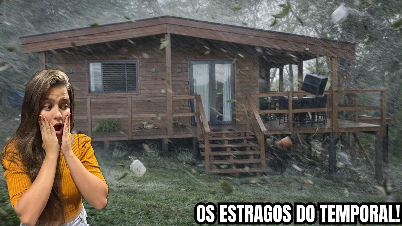 Uma tempestade fez grandes estragos no sítio isolado