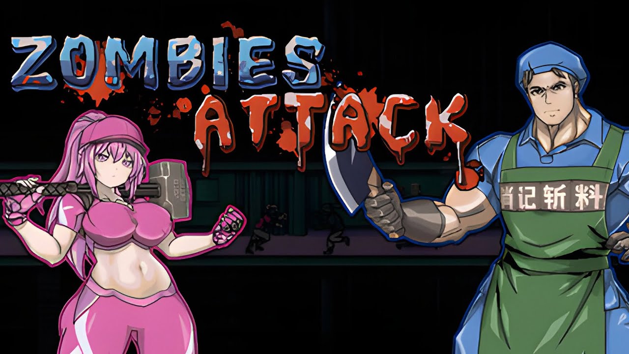 Zombies Attack GAMEPLAY - 2D, Arcade, Platformer, Combat