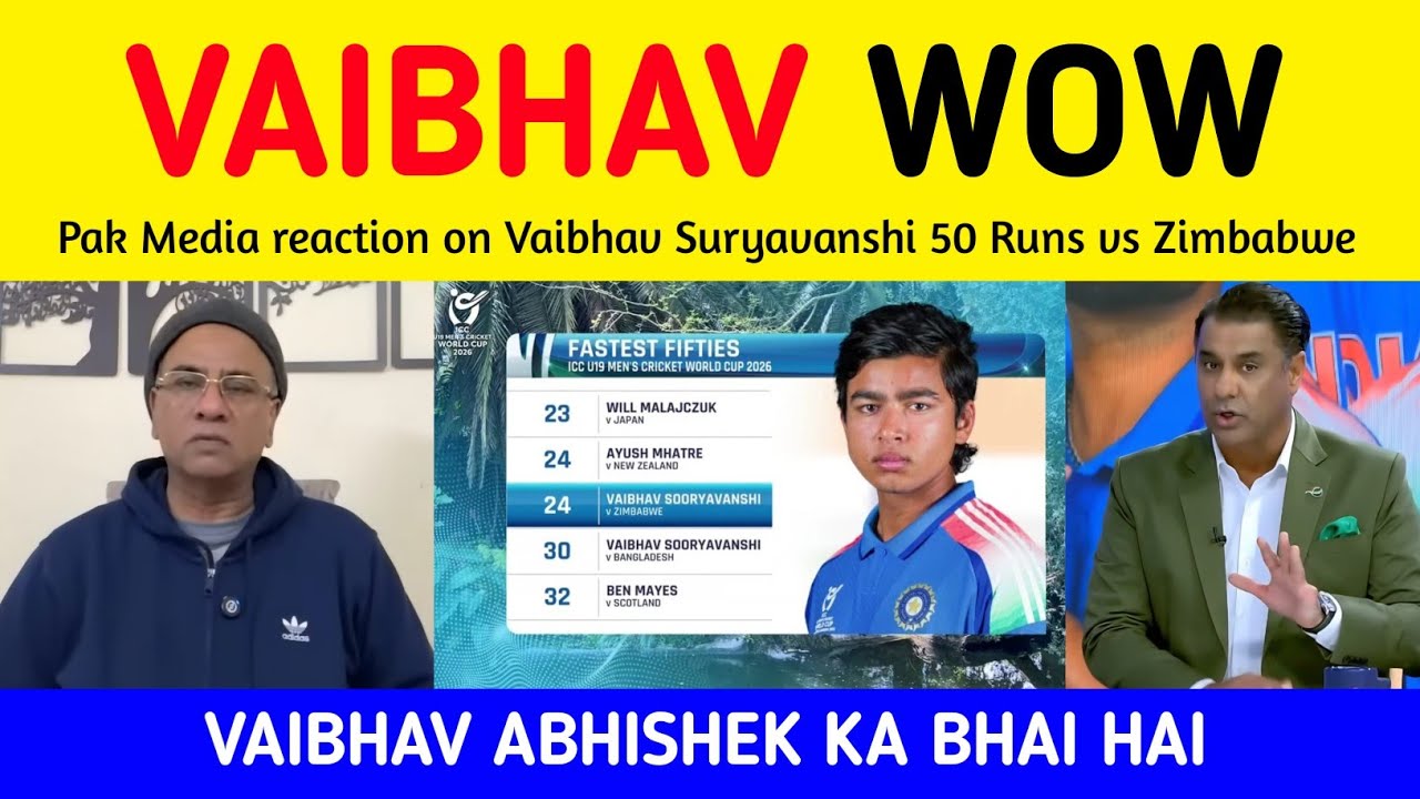 Pak Media Crying on Vaibhav Suryavanshi 52 (24) Runs vs Zimbabwe U19 | Basit ali on Vaibhav Vs Zim