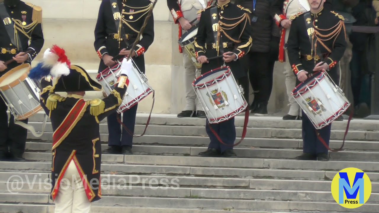 Tambours aux Invalides en hommage à Charles Gudin, général de Napoléon (Paris 02/12/2021)