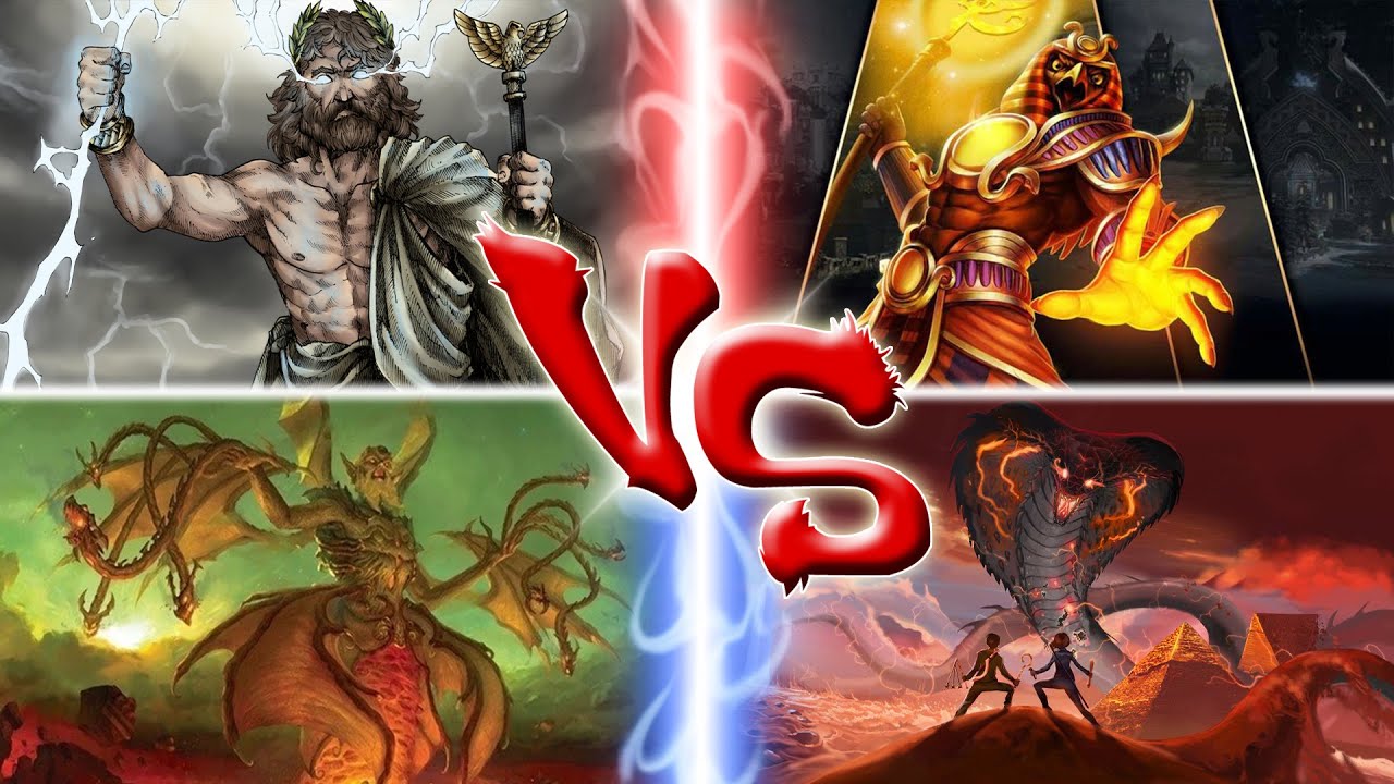 #ScontriMitologici #TeamBattle - Zeus & Tifone vs Ra e Apophis