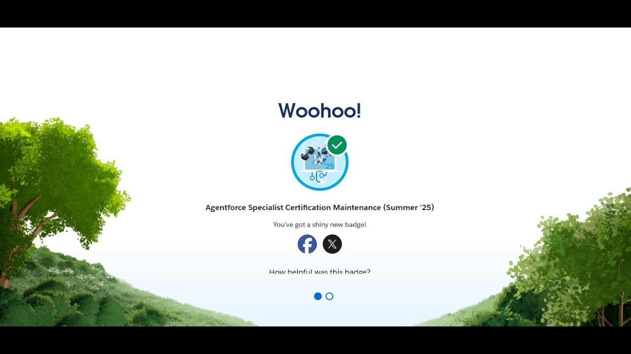 Agentforce Specialist Certification Maintenance (Summer '25) in Trailhead Salesforce 2025!