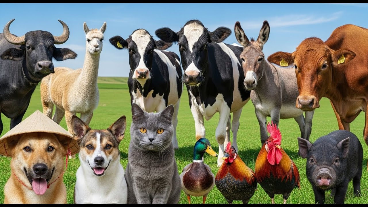 Sonidos de Animales de Granja: Vaca, Cabra, Oveja, Cerdo, Pollo y Pato