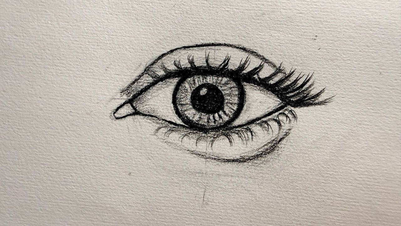 Realistic eye Drawing for Beginners | easy pencil sketch 