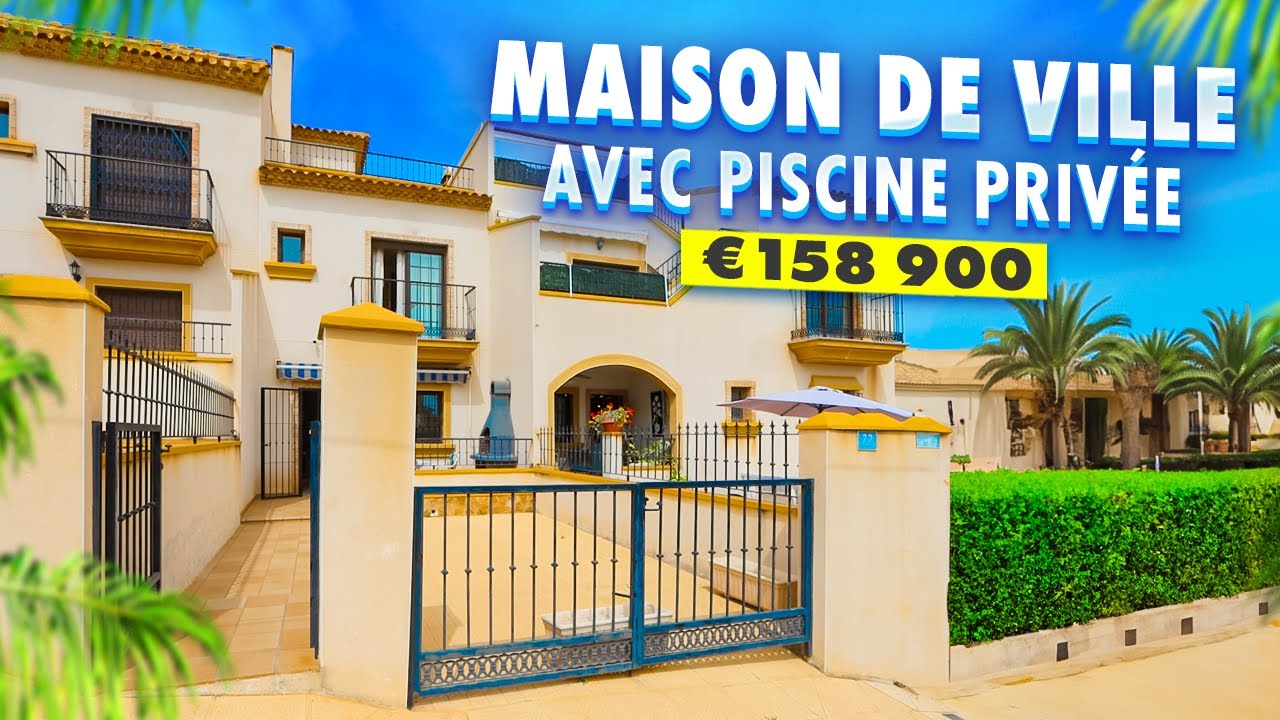 Maison de ville avec piscine à Orihuela Costa. Propriété en Espagne sur la Costa Blanca