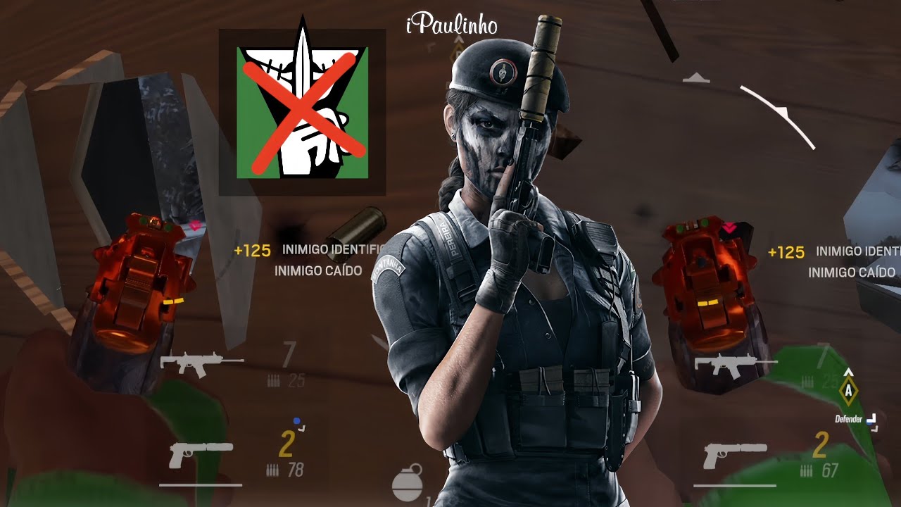 JOGANDO DE CAVEIRA SEM USAR O GADGET (DESAFIO) - RAINBOW SIX MOBILE