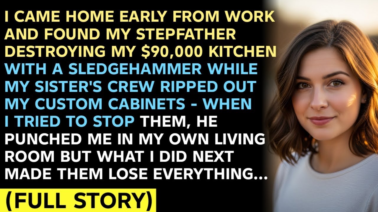 I CAME HOME EARLY FROM WORK AND FOUND MY STEPFATHER DESTROYING MY $90,000 KITCHEN WITH A SLEDGEHAMM