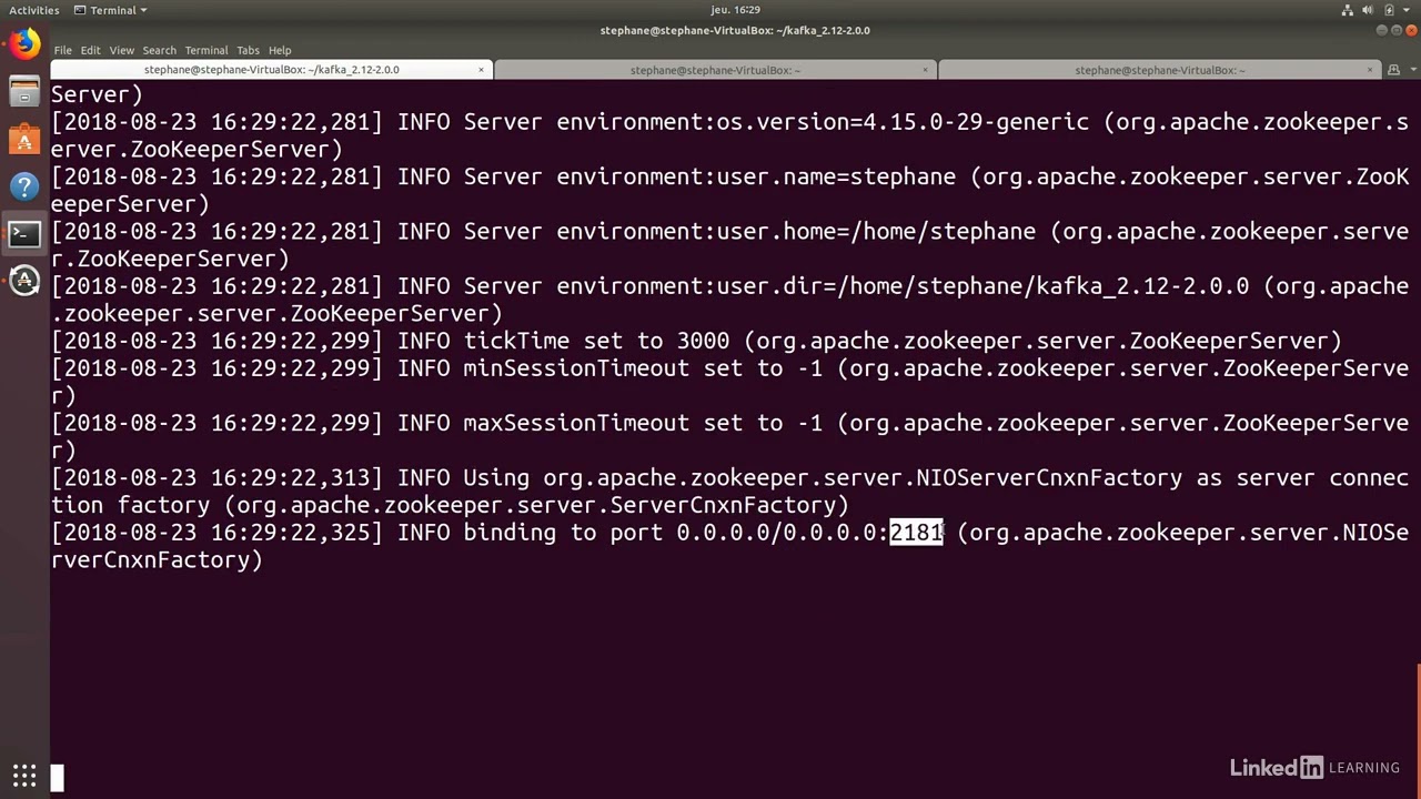 03 Starting Kafka 006 Linux  Start ZooKeeper and Kafka