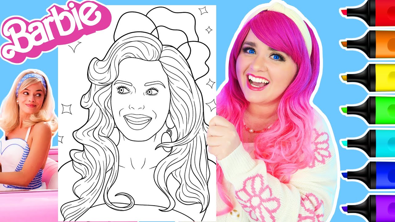 Coloring Barbie Movie Dance Scene Barbie Coloring Page | Ohuhu Art Markers