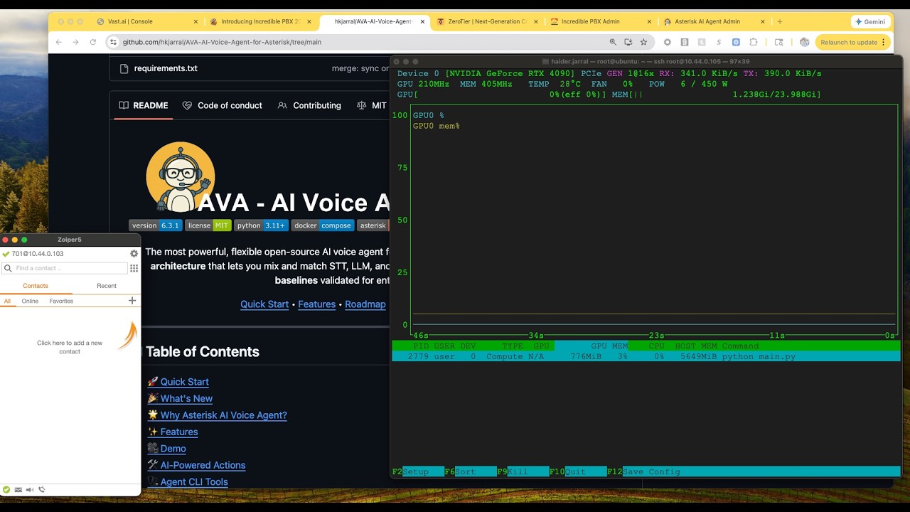 100% Local AI Voice Agent on GPU: Fast, Private & Free Using AVA - AI Voice Agent for Asterisk