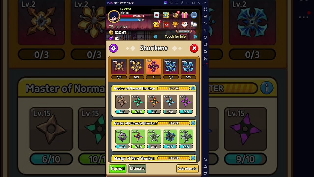 [Idle Ninja Online]Second week in Lost Shoes hard, Kirito way to 30000