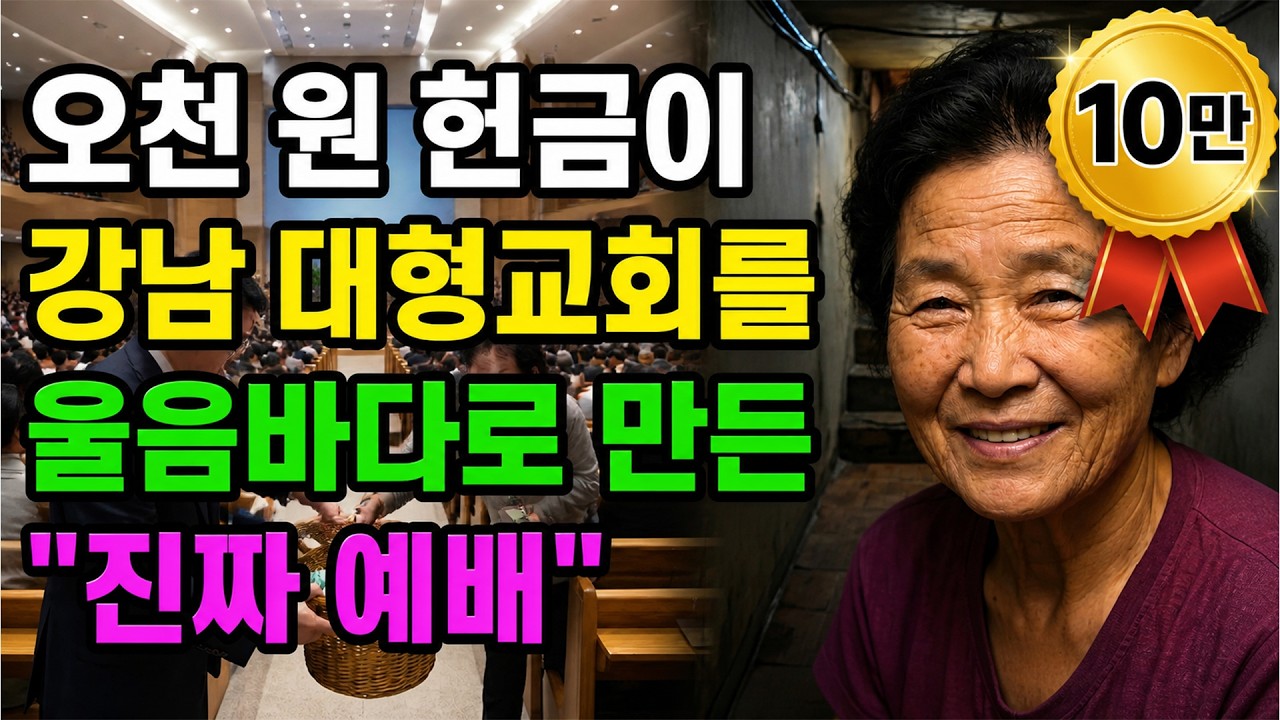 (신앙 간증) 오천 원 헌금이 강남 대형교회를 울음바다로 만든 '진짜 예배' | 기독교 간증, 실화 간증, 교회 간증, 인생 로그