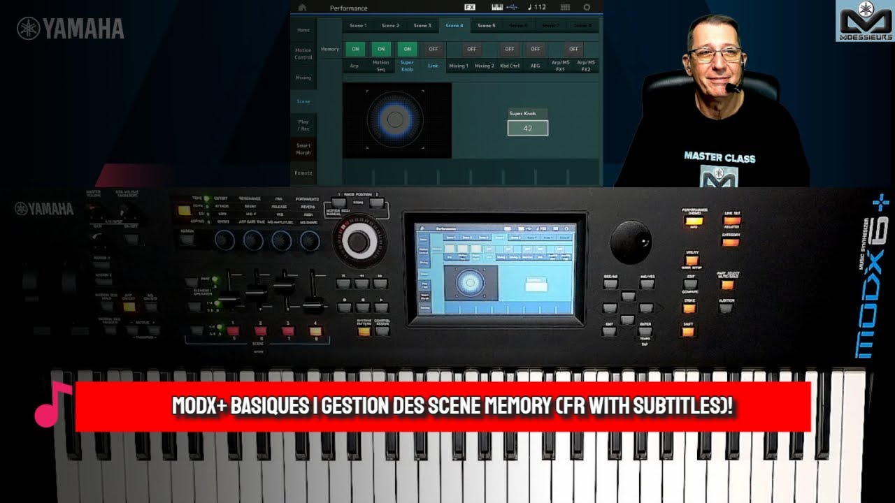 Yamaha MODX+ Basique | Gestion des Scene Memory (French with subtitles)