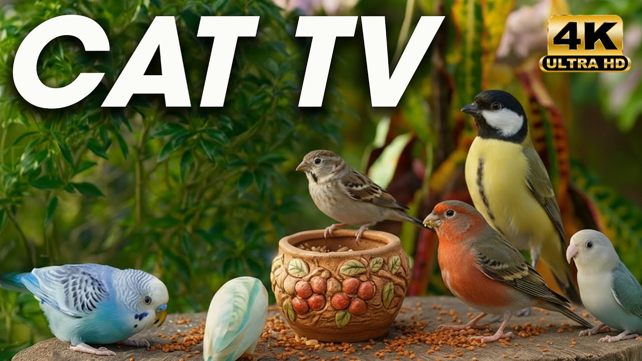 A Relaxing Cat TV for Cats to Watch 😺 with Soft Bird Sounds 🐦 and Nature Views