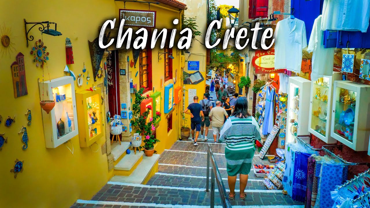 Chania Crete, Walking tour in 4K, Greece 2022