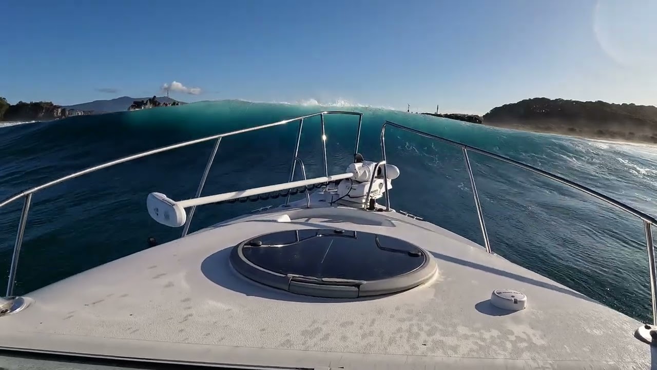 Narooma bar crossing big swell