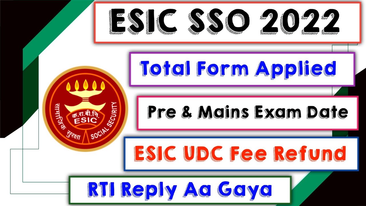 ESIC SSO 2022 Notification RTI Reply