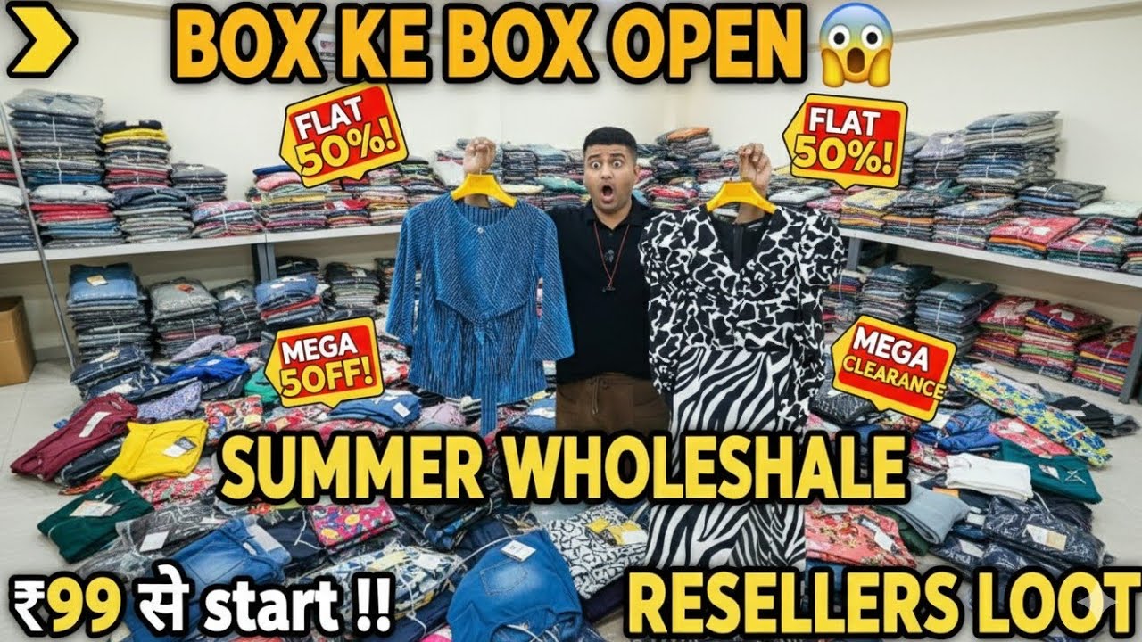 ₹99 से Summer Clothes Wholesale 😱 | Box Ke Box Open | Resellers Loot Collection