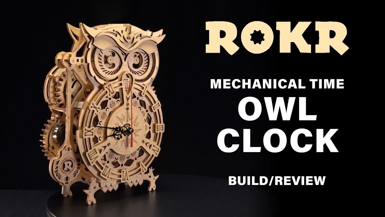 ROKR Mechanical Time Owl Clock | Build/Review | 3D Wooden Puzzle
