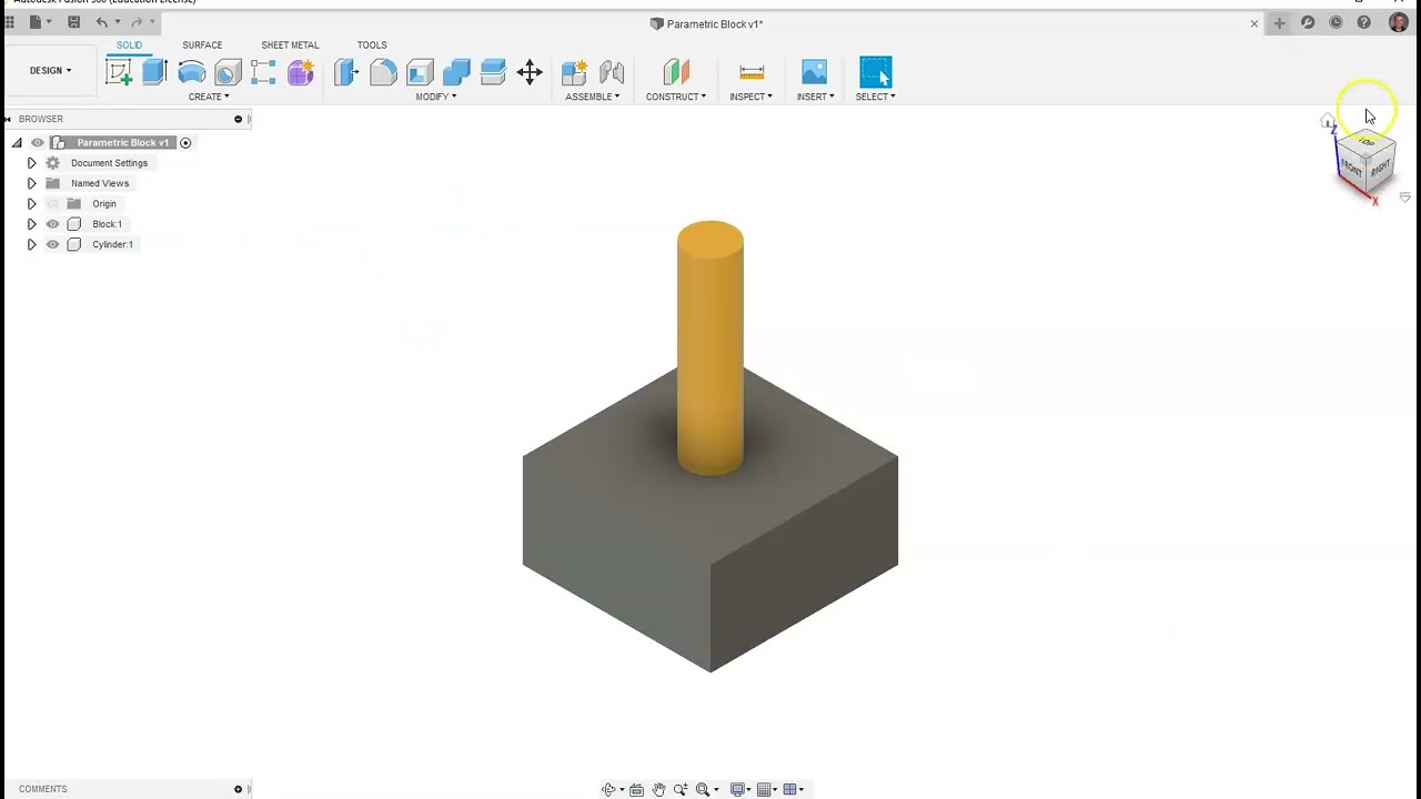 PLTW IED - Activity 2.2.6 - Top Down Assembly Creation Via Parameters in Fusion 360