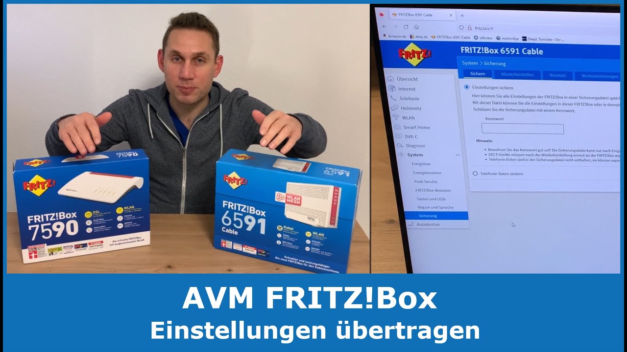 AVM FRITZ!Box || Daten, Konfiguration & Einstellungen sichern, kopieren und &uuml;bertragen (Fritzbox)