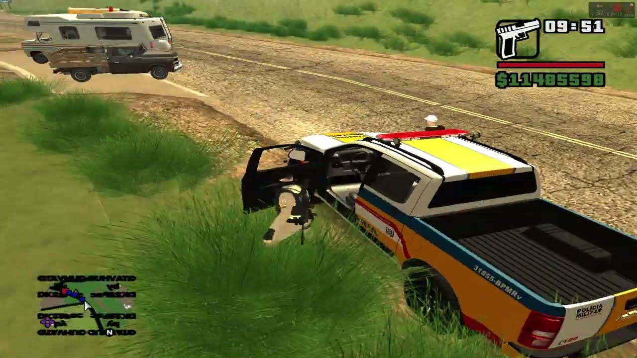 GTA SAN POLICIA 24H PERSEGUIÇAO ALUCINADA APOIO DA PCMG