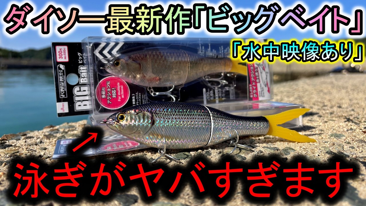 300円で買えるダイソービッグベイトを水中撮影したら泳ぎが凄すぎて言葉を失った