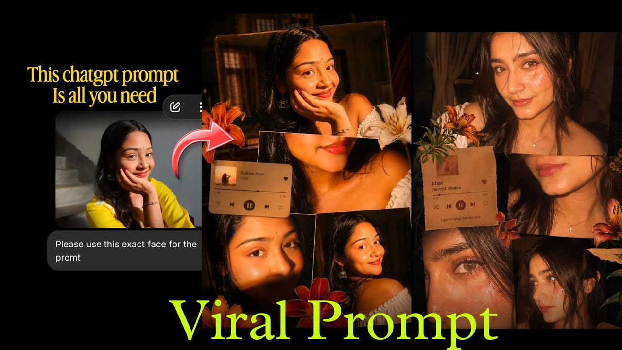 Instagram Trending Collage Ai Photo Editing | ChatGPT Photo Editing Prompt | Aesthetic Photo Editing