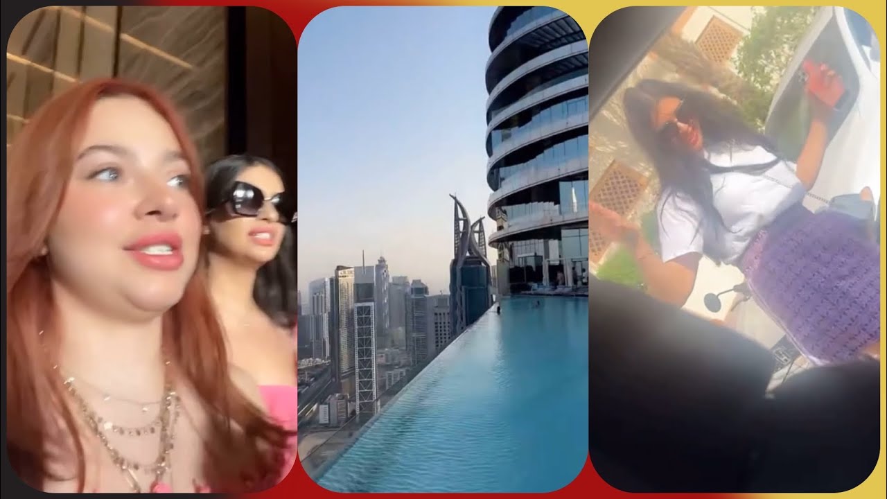 سنابات بيسان اسماعيل - في الفندق مع ميس دعاء يدورو على المسبح🤩🔥|#بيسان_اسماعيل