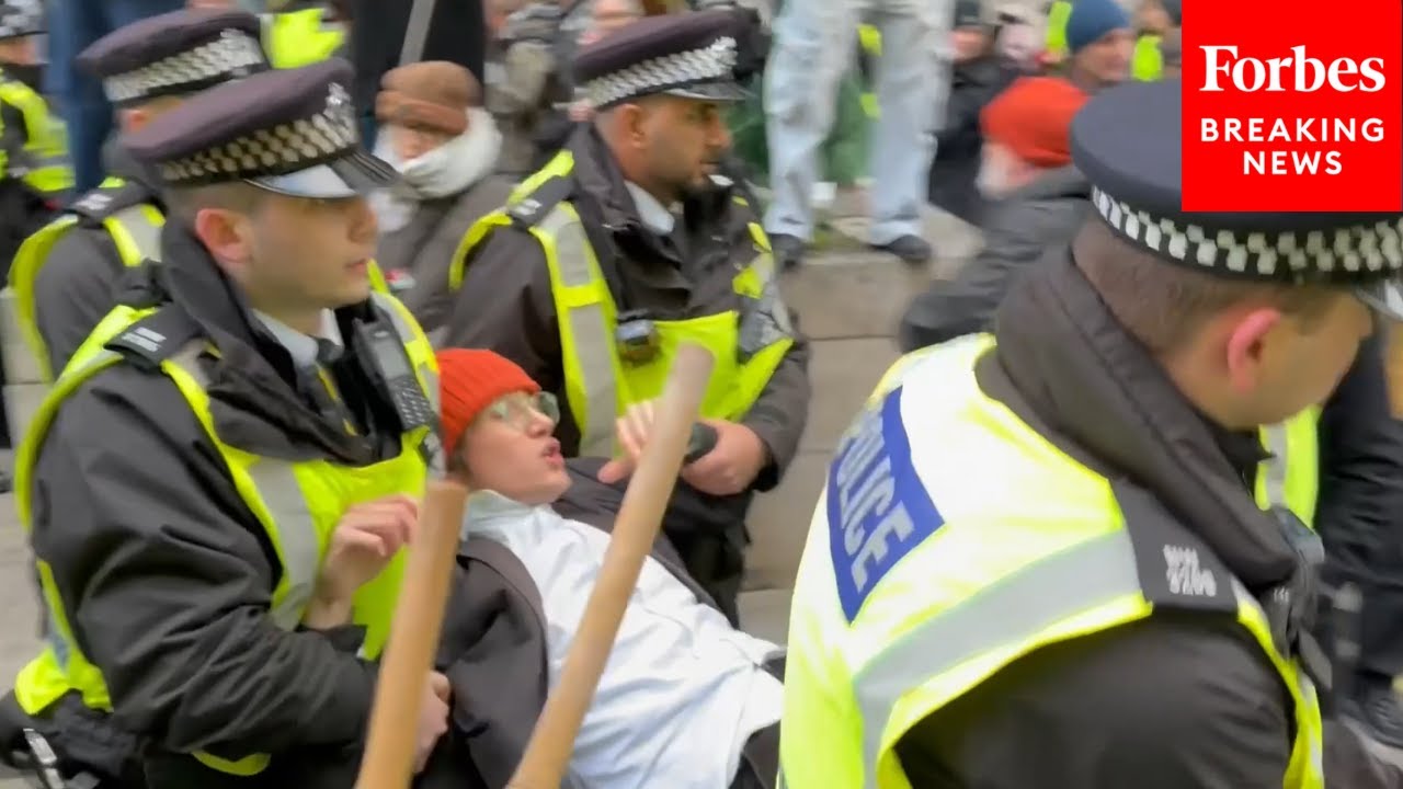 UK Police Make Arrests At Pro-Palestinian Protest Outside Justice Ministry In London