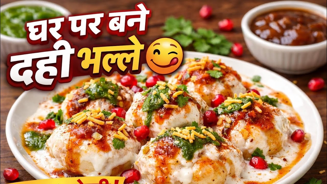 घर पर बनाए नरम-नरम दही भल्ले 😋 | Easy Dahi Bhalla Recipe