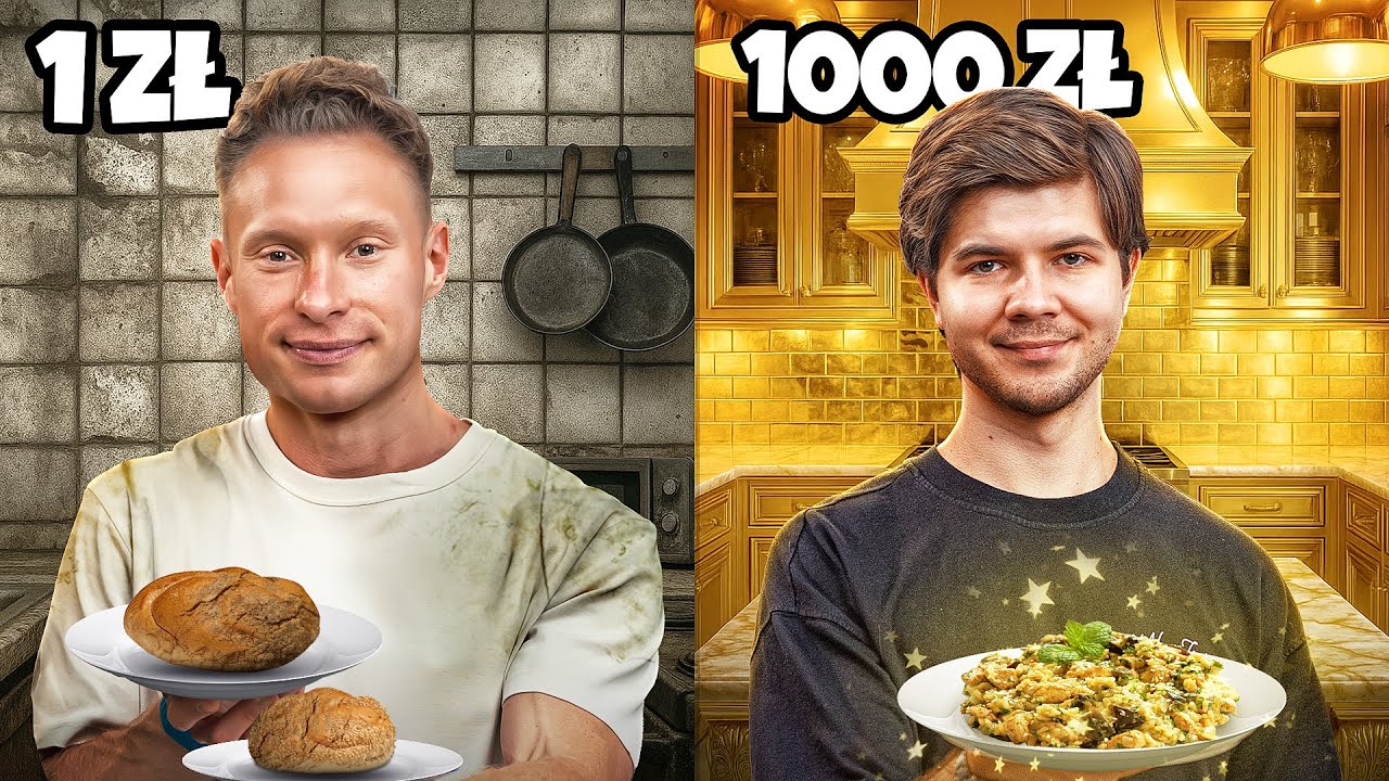 Posiłek za 1 PLN vs 100 PLN vs 1 000 PLN! i Dietetyk vs @Coocharz