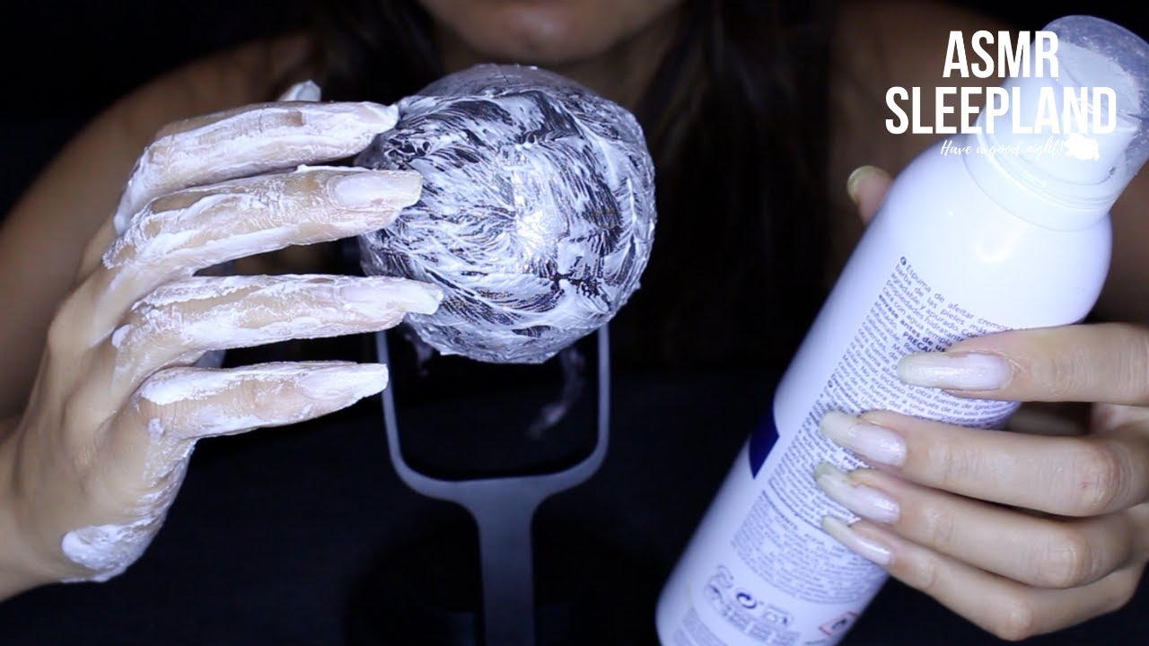 ASMR  MIC AND SHAVE CREAM (NO TALKING)