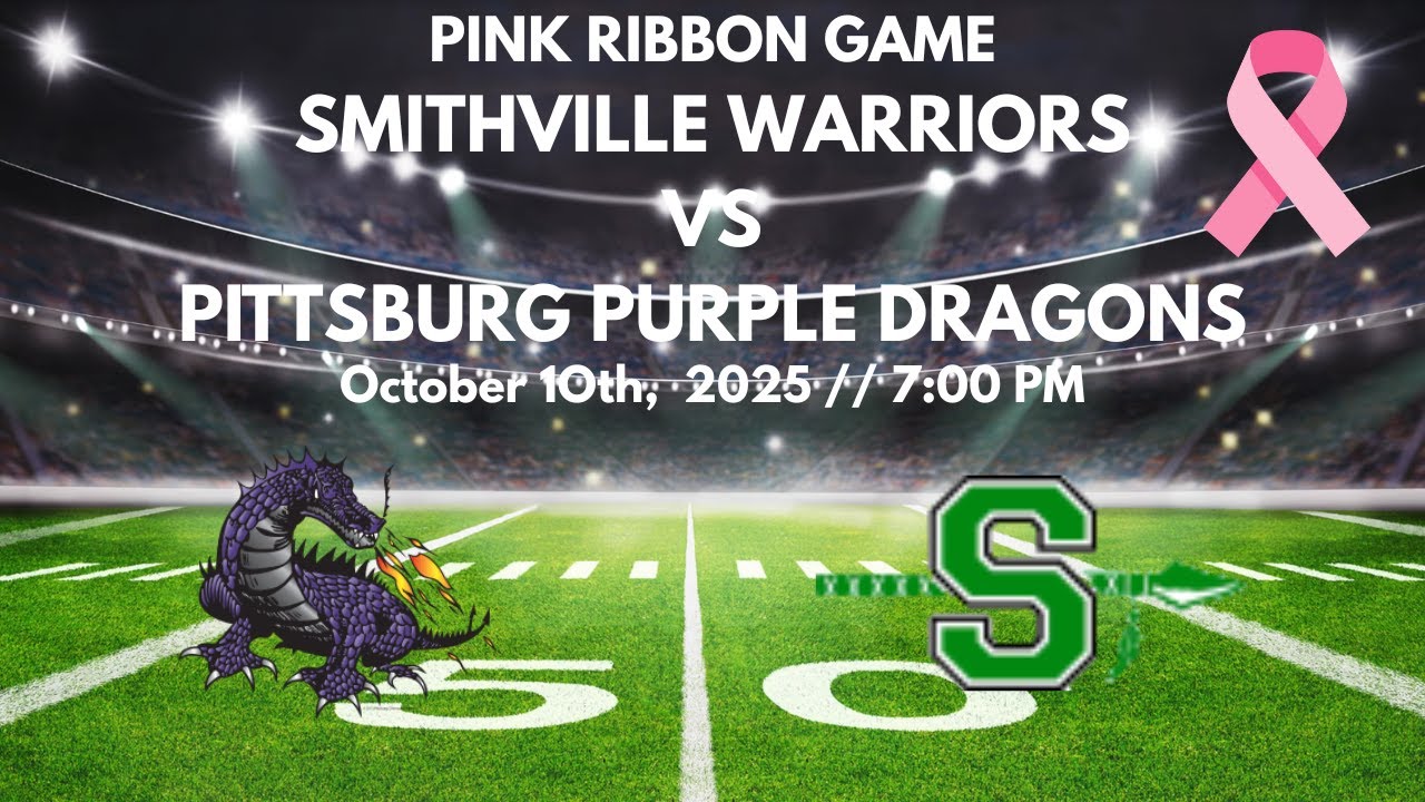Pink Ribbon Game: Pittsburg (KS) Purple Dragons vs Smithville Warriors / Football / October 10th