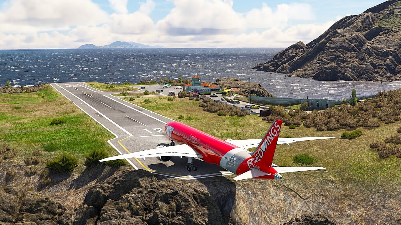 KLM Airlines B747 attempts a takeoff from one of the world’s shortest and most dangerous runways