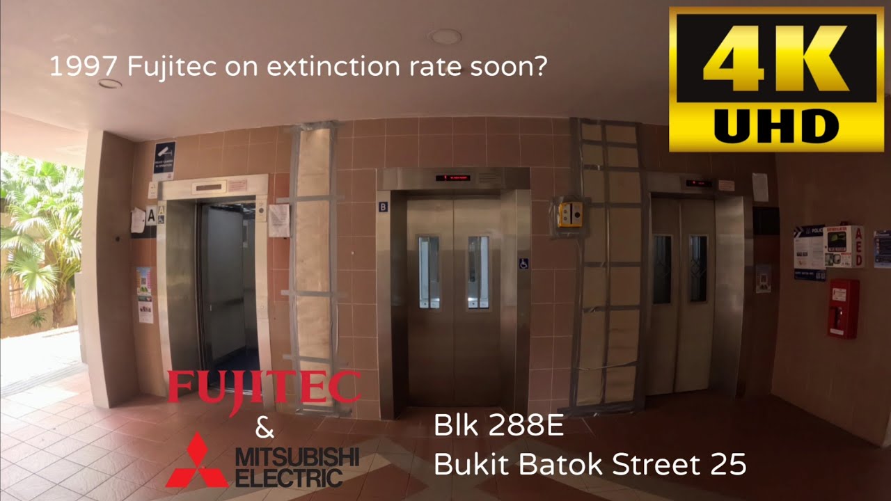 Fujitec and Mitsubishi lifts at Blk 288E Bukit Batok Street 25