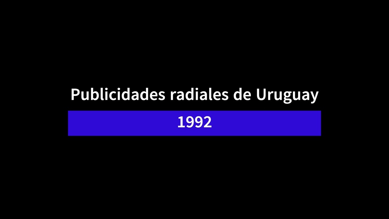 Tanda publicidad radial de Uruguay (1992)
