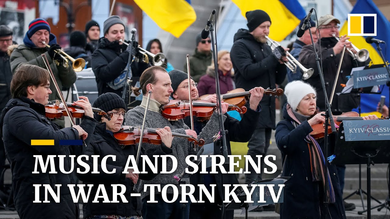 Ukraine symphony orchestra stages peace concert in Kyiv amid air raid sirens