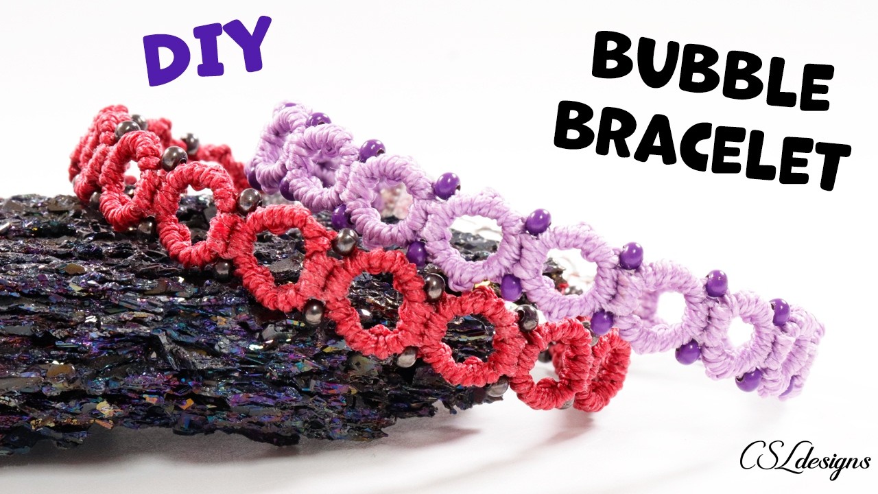 Make this super cute Bubble macrame bracelet 😍 ⎮ Friendship bracelet for her, him, child, adult.