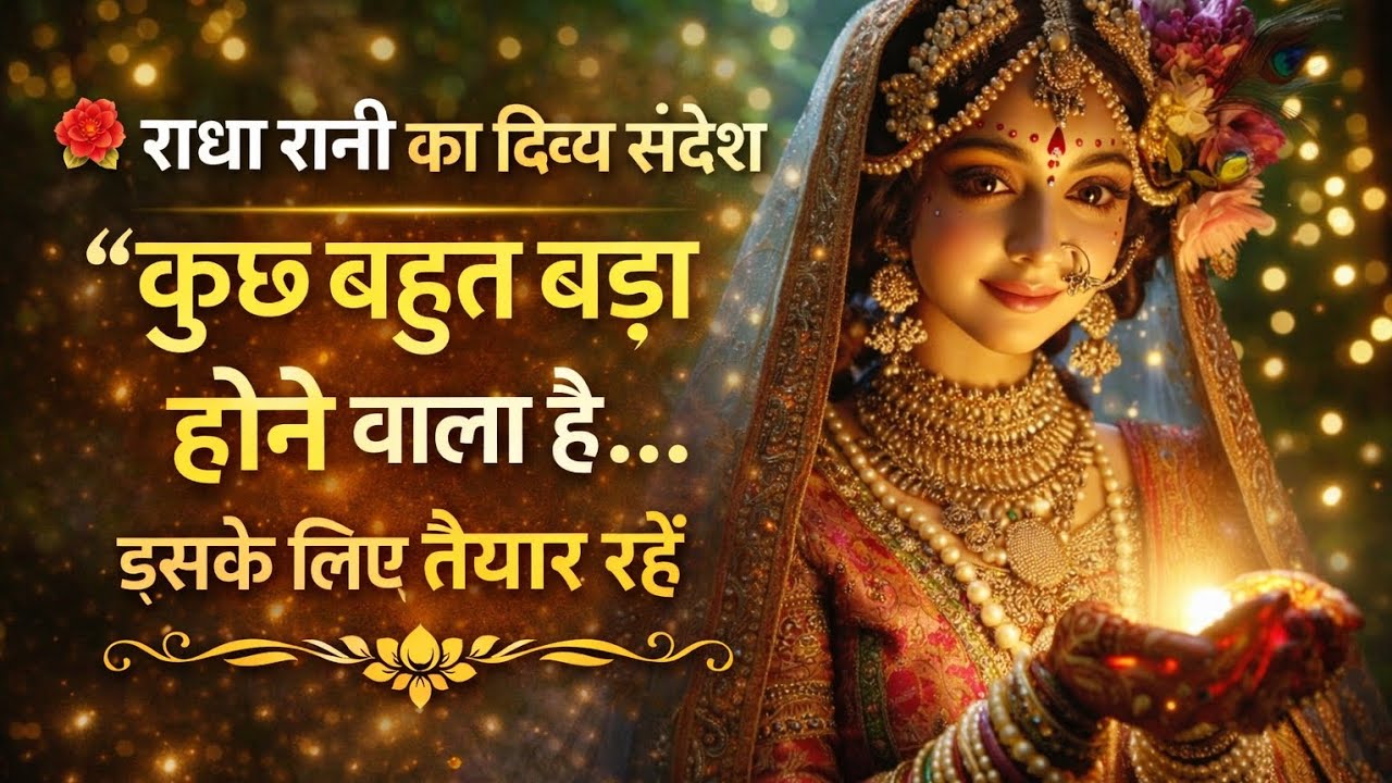 राधा रानी का दिव्य संदेश💌🕉️✨“कुछ बहुत बड़ा होने वाला है…🔱